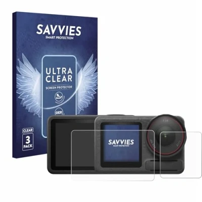 Afbeelding van Savvies (6 Stuks) Schermbeschermer voor DJI Osmo Action 5 Pro (case friendly) Screen Protector Ultra Transparant
