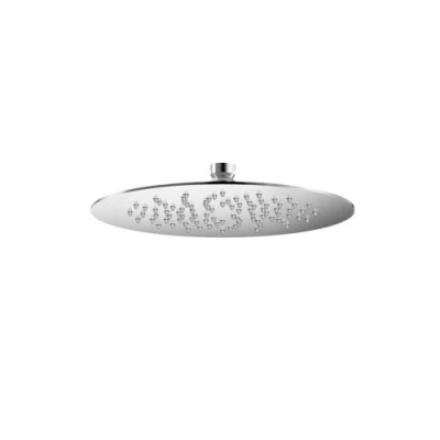 Afbeelding van HotBath Mate hoofddouche 24cm ultradun rond nikkel Geborsteld Minimalistisch design