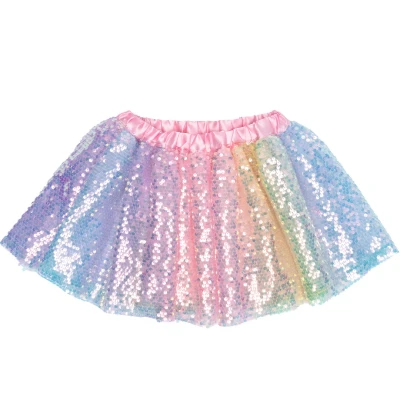 Afbeelding van Great Pretenders Verkleedkledij Ombre Sequins Rok 4/6 jaar