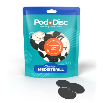 Afbeelding van Clavier Vervangende Schuurschijven PodoDisc Voor Pedicure 100 Stuks 25mm Grit 240