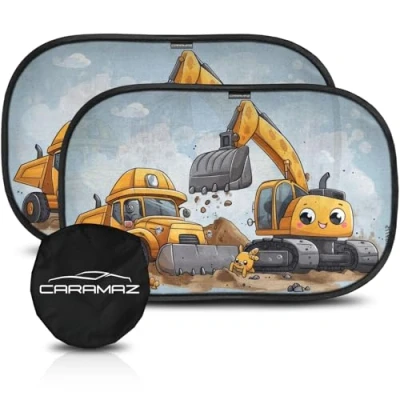 Afbeelding van Caramaz Zonwering voor kinderen met gecertificeerde uv bescherming, 2 stuks 51 x 31 cm constructies
