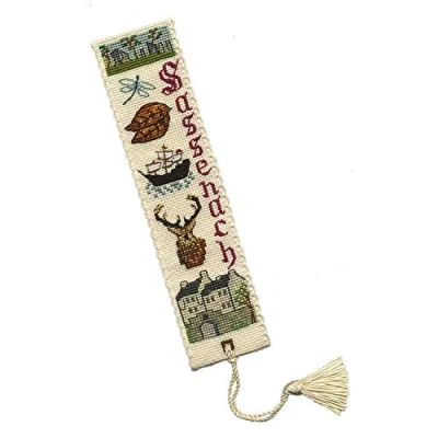 Afbeelding van Textile Heritage Kruissteek Kit Bladwijzer Schotse Thema&#039;s Gemaakt in Schotland