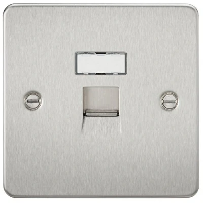 Afbeelding van Knightsbridge FPRJ45BC FPRJ45 Flateplate, 230 V, Geborsteld Chroom