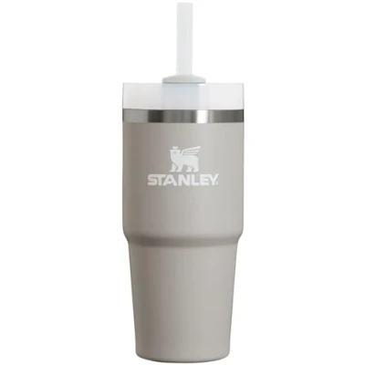 Afbeelding van Stanley Quencher H2.O FlowState™ Roestvrijstalen vacuüm geïsoleerde beker met deksel en rietje, voor water, ijsthee of koffie, smoothie meer, as, 414 ml