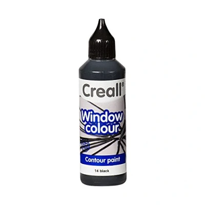 Afbeelding van Creall Glass contour glasstickerverf zwart 1 FL 80 ML 20114