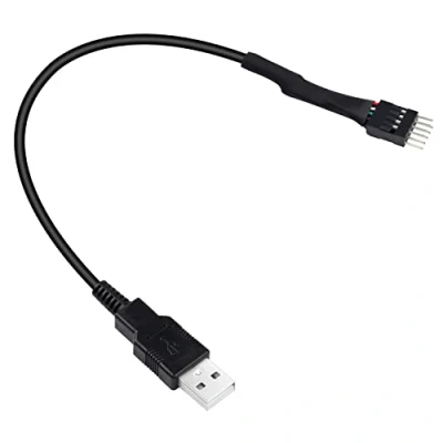 Afbeelding van USB A naar 9 Pin Header, Moederbord Mannelijke IDC Dupont 2.0 Type Kabel Cord Extender Adapter Converter 20cm