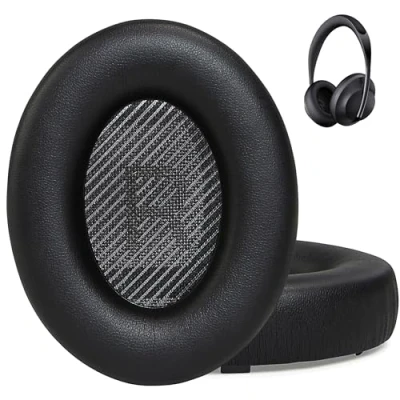 Afbeelding van AHG nc 700 vervangende oorkussens compatibel met Bose nc700 hoofdtelefoon/Bose ruisonderdrukkende hoofdtelefoon (zwart). Premium PU leer Extra dikte FlexiSoft Hoge Density Memory Foam
