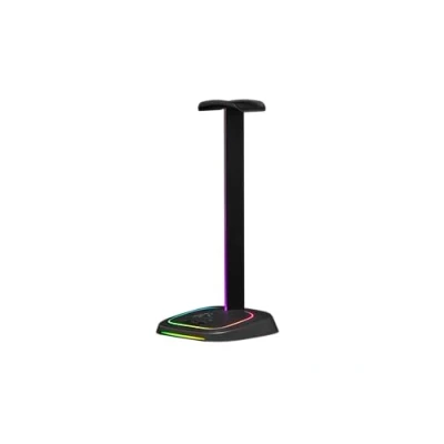 Afbeelding van THE G LAB K Stand Néon RGB HUB Headset houder met LED verlichting hoofdtelefoonhouder ON/off knop, kleurkeuze &amp; USB A/USB C poorten gaming accessoires cadeau idee voor gamers