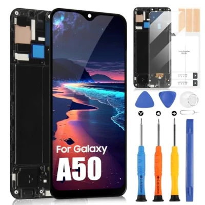 Afbeelding van OLED LCD scherm voor Samsung Galaxy A50 SM A505FN/DS A505FD A505F A505A A505 touchscreen digitizer reserveonderdelen reparatie met gereedschap (niet A50s)
