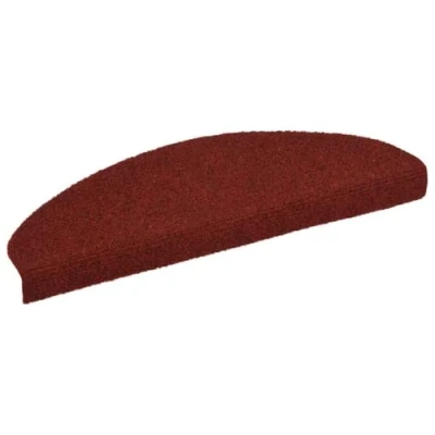 Afbeelding van vidaXL Trapmatten zelfklevend 10 st 65x21x4 cm naaldvilt rood