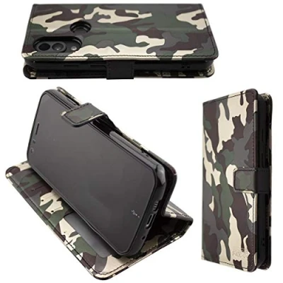 Afbeelding van caseroxx tas voor Cat S62 / Pro Bookstyle Case in camouflage cover boek