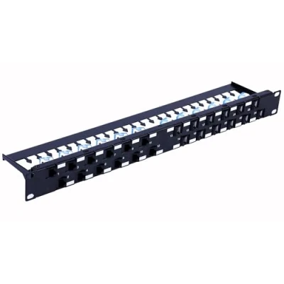 Afbeelding van Techly 367836 Patch panel 24x Keystone RJ45 Cat6a UTP, 1U, porty ukośne