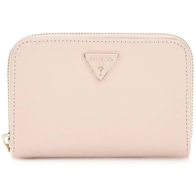 Afbeelding van GUESS portemonnee Rosalba SLG Medium Zip Around Wallet Rose roze