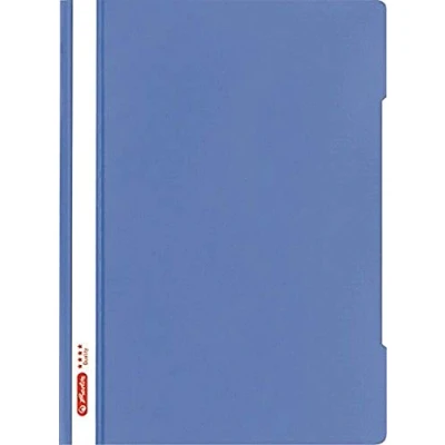 Afbeelding van Herlitz 50016228 snelhechtmappen kwaliteit met transparant voordeksel, A4, PP, 10 stuks baltic blue