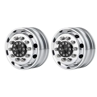 Afbeelding van AXspeed Pack of 2 Metal Front Wheel Rims for 1/14 RC Tamiya Tractor Climbing Trailer