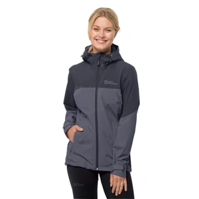 Afbeelding van Jack Wolfskin Weiltal 2L W Outdoorjas, Dames, Maat: Small, Dolphin