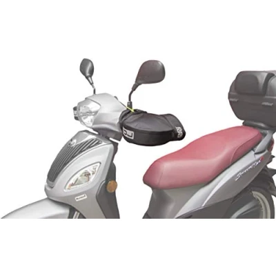 Afbeelding van OJ C011 Micro Pro Handbeschermer, universele set, 100% polyester met windresistance technologie, compatibel scooters, maxi scooters en motorfietsen, zwart, eenheidsmaat