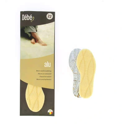 Afbeelding van DEBE Alu junior Extra warme inlegzool met aluminium en scheerwol laag 22 34