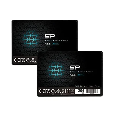 Afbeelding van Silicon Power 2 pack 256GB SSD 3D NAND A55 SLC Cache Performance Boost SATA III 2,5 inch 7 mm (0,28&quot;) interne Solid State Drive