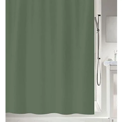 Afbeelding van Spirella Anti schimmel douchegordijn &quot;Primo&quot;, antibacterieel, wasbaar, waterdicht, polyester, 180 x 200 cm, donkergroen