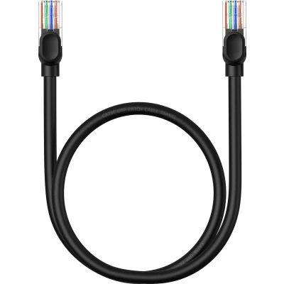 Afbeelding van Baseus High Speed Cat 5 RJ 45 Ethernet kabel 1000Mb/s 0,5m rond zwart