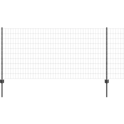Afbeelding van vidaXL Euro Fence Set van 2 Grijs Plastic gecoat metaal