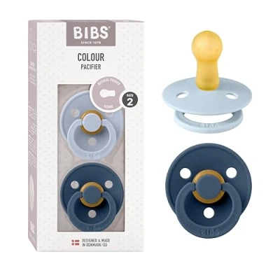 Afbeelding van BiBS Colour Pacifier Stage 2 Fopspeen stuks Dusty Blue / Steel