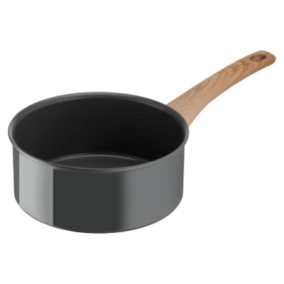 Afbeelding van Tefal Braadpan 20 cm, inductie, keramische antiaanbaklaag, milieuvriendelijk, gerecycled, gezond koken, gemaakt in Frankrijk, Renew C4253013, houteffect licht
