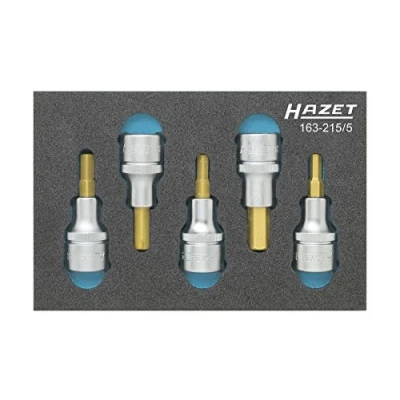 Afbeelding van Hazet 163 215/5 Dopsleutel bitinzetset 1/2 (12.5 mm) 5 delig