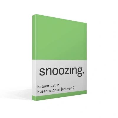 Afbeelding van Snoozing Katoen satijn Kussenslopen 2 stuks 60x70 cm Lime
