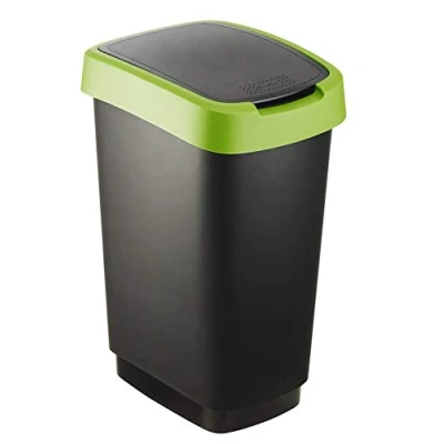 Afbeelding van Rotho Salsa prullenbak swingdeksel 50L BPA vrij groen