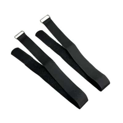 Afbeelding van Set van 2 zware metalen gesp haak en lus riem sluiting kabelbinders herbruikbare riemen (4 cm x 130 cm)