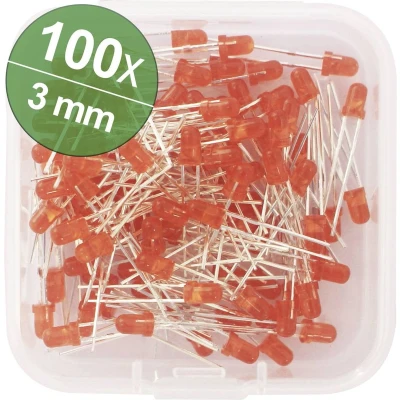 Afbeelding van Quadrios LED assortiment Rood 3 mm 20 mA 2.0 V