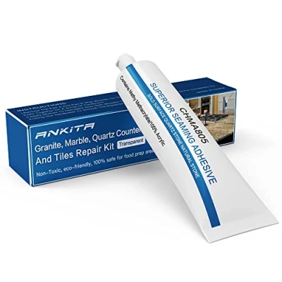 Afbeelding van kwarts werkblad reparatieset (transparant), granieten reparatieset, marmeren match voor elke kleur graniet, marmer porselein, koriaan, travertijn, en andere natuursteen acryl