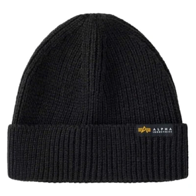Afbeelding van Alpha Industries Dockers Beanie Unisex Muts, Maat: One Size, Black
