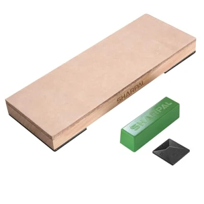 Afbeelding van SHARPAL 204N echt lederen strop met 53g/2oz. Stropping Compound, breed formaat 20 x 7,5 cm (b l)