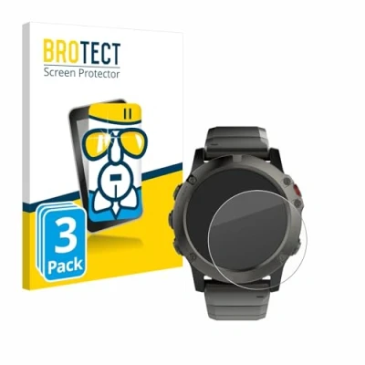 Afbeelding van BROTECT Screenprotector voor Garmin Fenix 5X (51 mm) Folie Beschermfolie Beschermglas transparant (3 Stuks)
