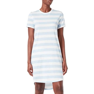 Afbeelding van ONLY Dames Onlmay S/S Stripe Dress JRS jurk, Cashmere Blue/Stripes: wolkdanser (Kia), XS