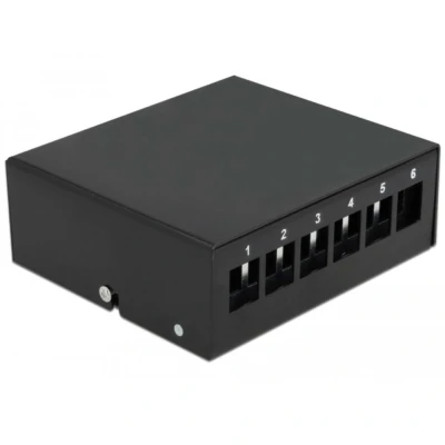 Afbeelding van Delock Keystone Patchpanel 6 Port schwarz