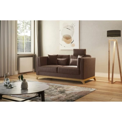 Afbeelding van Home affaire 2,5 zitsbank Viva optioneel met houten frame van eikenhout