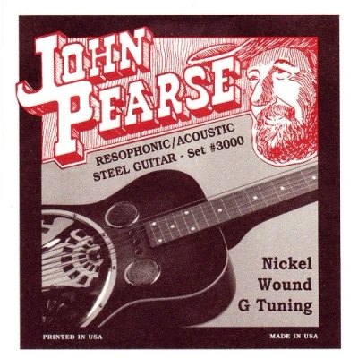 Afbeelding van John Pearse Strings® 3000 Voor Resofonische/Akoestische Stalen Gitaar Nikkel Wound G Tuning