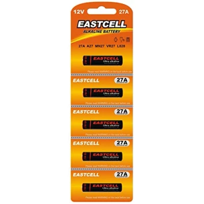 Afbeelding van EASTCELL 5 x A27 Alka Lisch batterijen MN27, 27 A, V27GA, L828