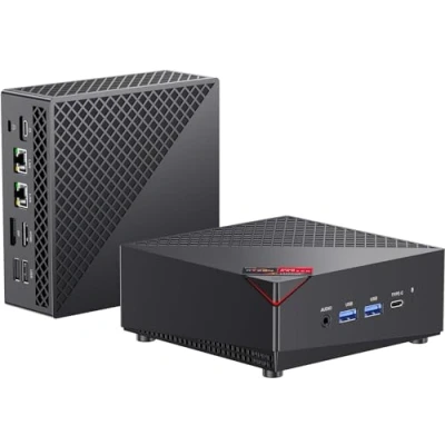 Afbeelding van ACEMAGICIAN AM06 Pro mini pc, AMD Ryzen 7 5700U (8C/16T, tot 4,3 GHz, 32 GB DDR4, 512 NVME SSD, computer met 4K Triple Display, Type C, dual ethernet, wifi 6, BT 5.2