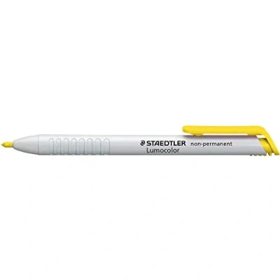 Afbeelding van STAEDTLER 768N Lumocolor niet permanent omnichroom droogmarkers wateroplosbaar, 3,0mm, geel