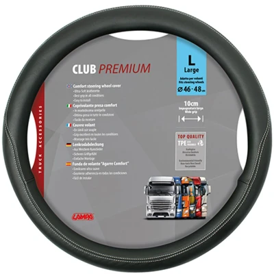 Afbeelding van Club, Skeentex stuurwielhoes L 46/48 cm Zwart Geschrikt voor vrachtwagen