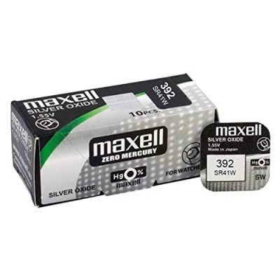 Afbeelding van Maxell 18290800 single use zilveroxide batterij (single batterij, zilveroxide, 10 stuks (s), 39 mAh, Hg (kwik), zilver)