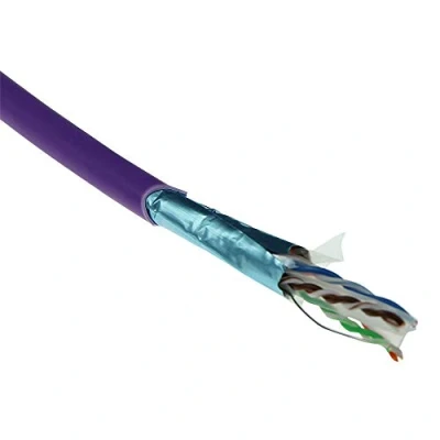Afbeelding van ACT Cat 6A F/UTP massieve installatiekabel, LSZH, CPR euroklasse ECA, 24AWG, violet 305 meter