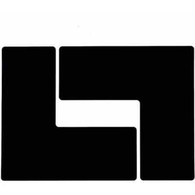 Afbeelding van BRADY TS 101.60 514 COR BK 20 ToughStripe label met hoekmarkering L, zwart, 254 x mm (20 st.) 104458