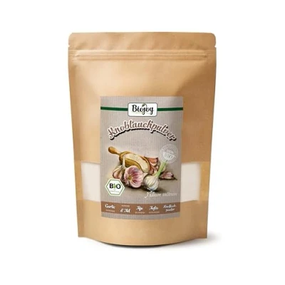 Afbeelding van Biojoy Biologisch Knoflookpoeder (500 g), Knoflook gedroogd en fijn gemalen, zonder toevoegingen (Allium sativum)
