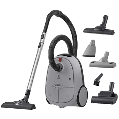 Afbeelding van Electrolux 600 dieren, stofzuiger met zak, set voor dierenharen, 50% gerecycled kunststof, hygiënefilter 12 wasbaar, kabel m XXL, EB61A5UG, grijs